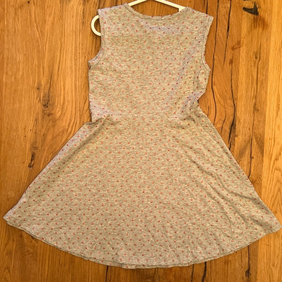 GAP. Size S (6-7 girls). Grey with glitter polka dots swing dress. - Picture 4 of 5